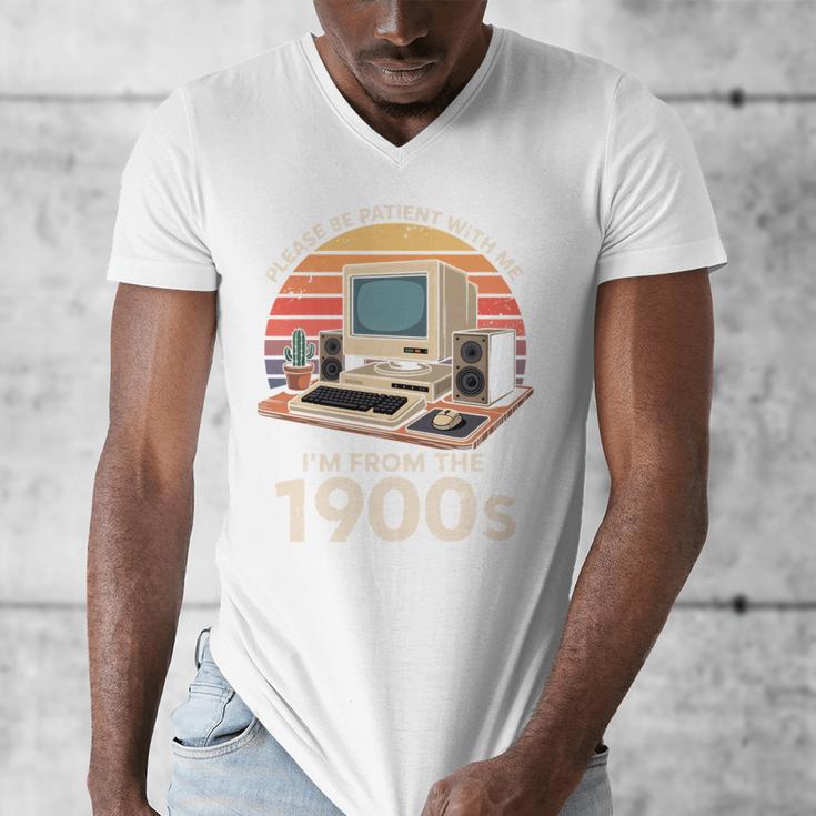 Geek Please Be Patient I'm From The 1900s Retro Computer PC Men's V-Neck T-Shirt Geek Please Be Patient I'm From The 1900s Retro Computer PC Men's V-Neck T-Shirt