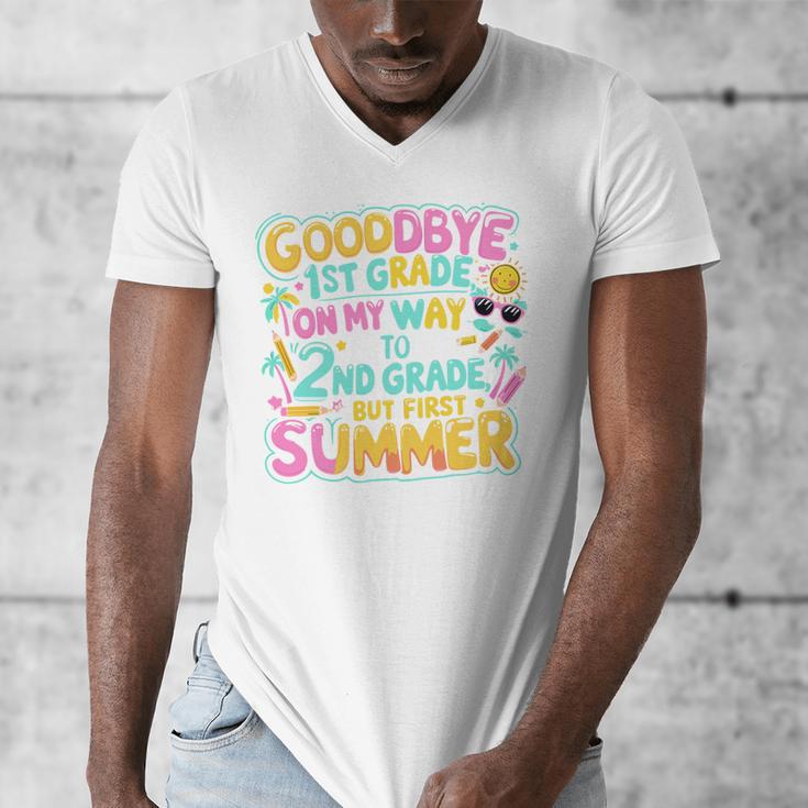 Goodbye 1st Grade To 2nd But First Summer Graduation Men's V-Neck T-Shirt