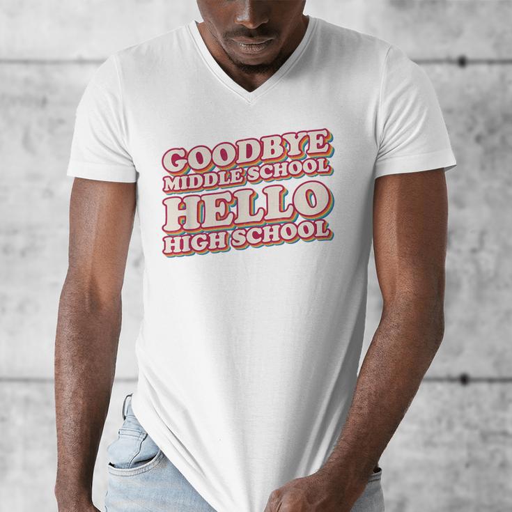 Goodbye Middle School Hello High School 8th Grade Graduation Men's V-Neck T-Shirt