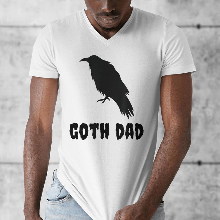 Goth Dad Gothic Bird Crow Emo Father's Day Men's V-Neck T-Shirt