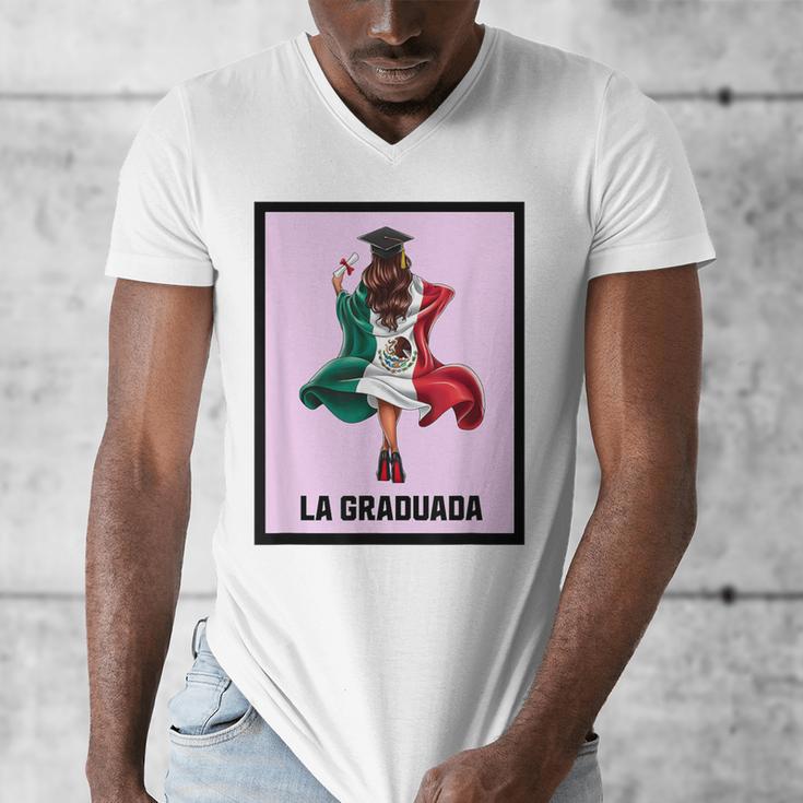 Graduation Latina Educated La Graduada Mexican Bingo Card Men's V-Neck T-Shirt