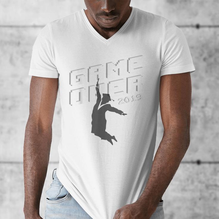 Graduation Shirt Senior Gamer T-Shirt 2019 Grad Gift Men's V-Neck T-Shirt