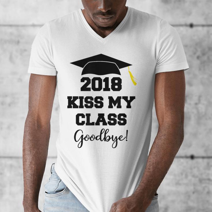 GraduationShirt Kiss My Class 2018 Goodbye Men's V-Neck T-Shirt
