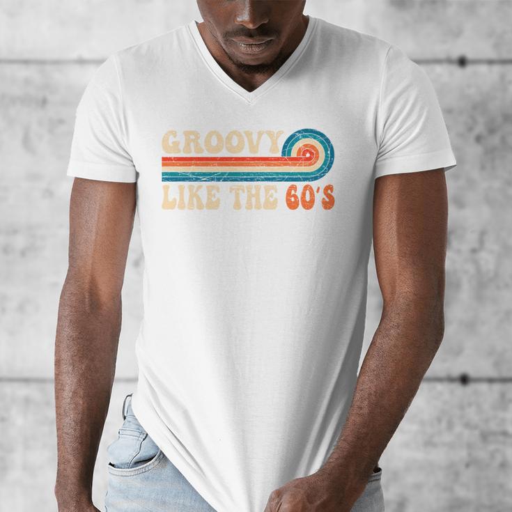 Groovy Like The 60s Aesthetic Nostalgia 1960's Retro Men's V-Neck T-Shirt