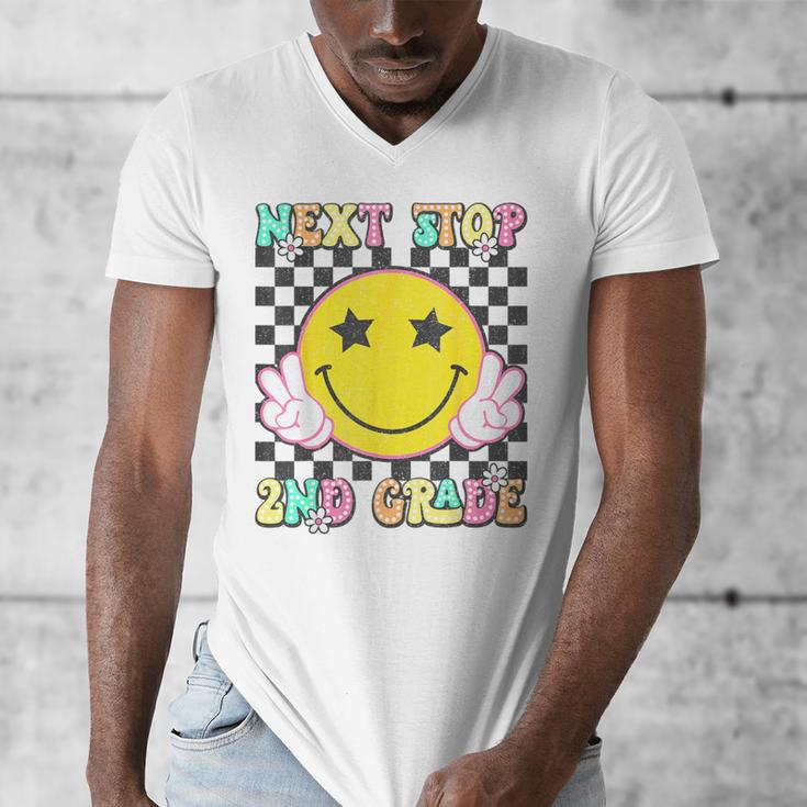 Groovy Next Stop 2nd Grade 1st Grade Graduation 2025 Men's V-Neck T-Shirt