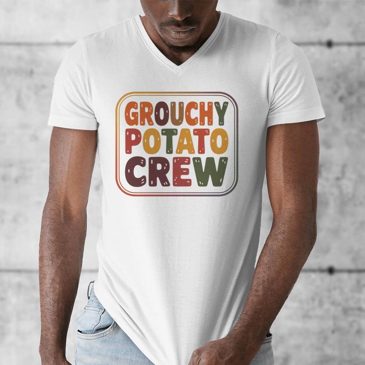 Grouchy Potato Crew Introvert Sarcasm Premium Tri-Blend Men's V-Neck T-Shirt