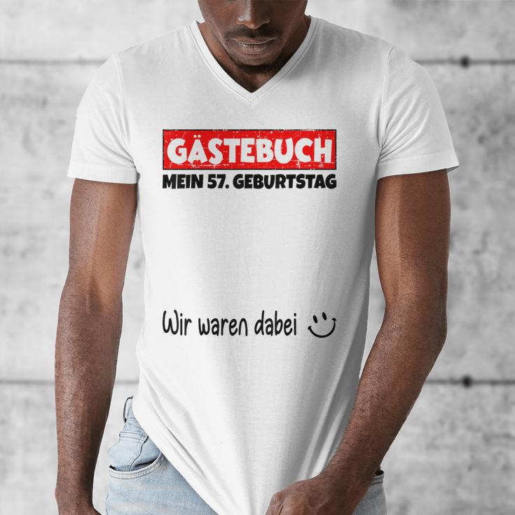 Guest Book Wir Waren Dabei Mein 57 Geburtstag German Men's V-Neck T-Shirt