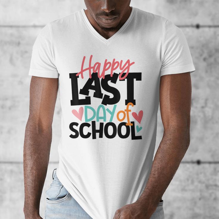 Happy Last Day Of School Kids Teacher Student Graduation Men's V-Neck T-Shirt