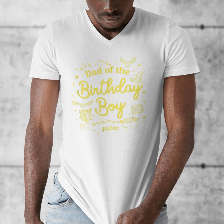 Harry Potter Dad Of The Birthday Boy Magical Things Logo Men's V-Neck T-Shirt