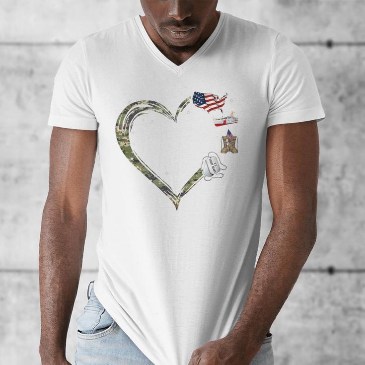 Heart Coast Guard Wife Coast Guard Graduation Wife USCG Wife Men's V-Neck T-Shirt