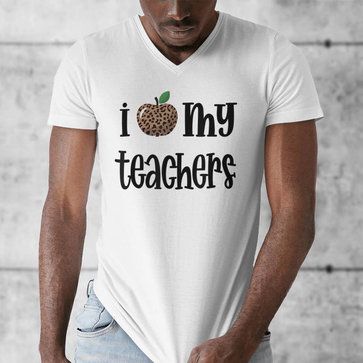 I Heart My Teachers I Love My Teachers Graduation Kids Teens Men's V-Neck T-Shirt