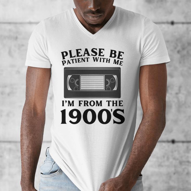 Over The Hill Please Be Patient I'm From The 1900s VHS Premium Tri-Blend Men's V-Neck T-Shirt
