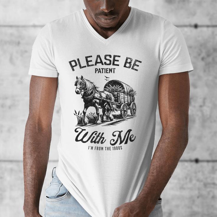 Horse Please Be Patient With Me I'm From The 1900s Premium Men's V-Neck T-Shirt