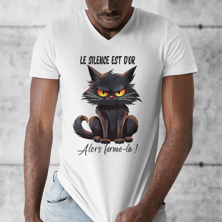 Humor Provocateur Sarcasm Closes The Silence Introvert Chat Men's V-Neck T-Shirt