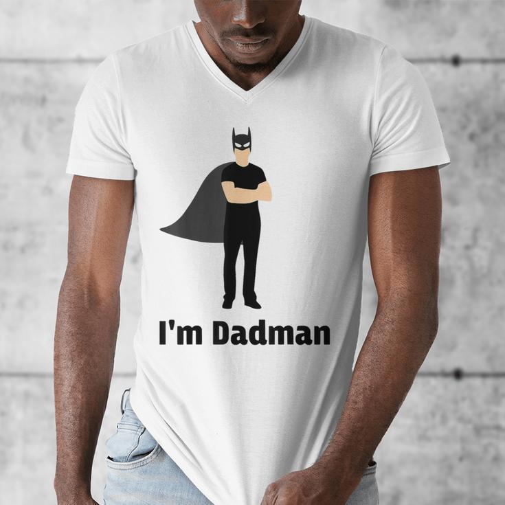I'm Dadman Superhero Dad Father's Day Men's V-Neck T-Shirt