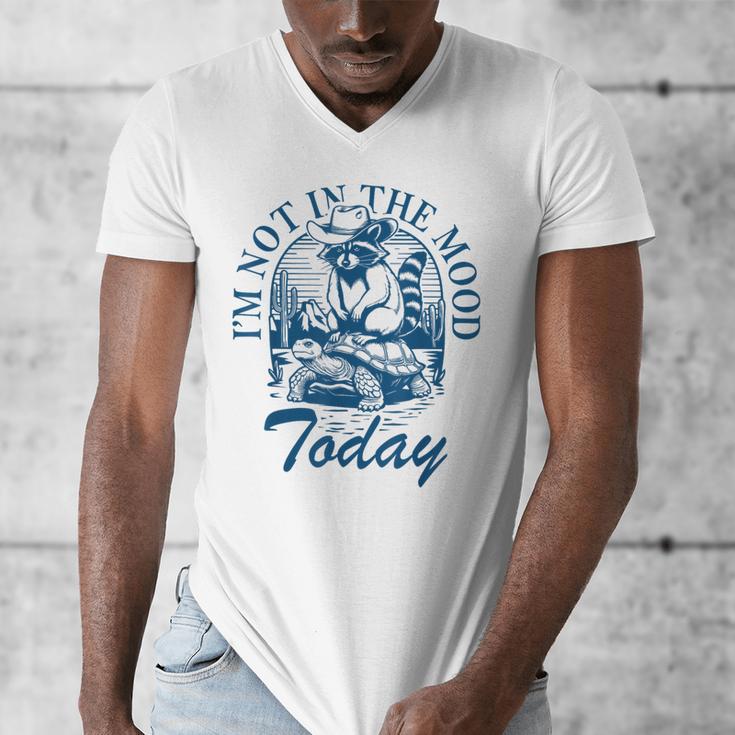 I’m Not In The Mood Today Anti-Social Moody Introvert Humor Men's V-Neck T-Shirt