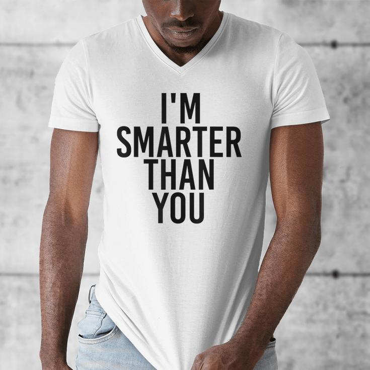 I'M SMARTER THAN YOU Shirt Graduation School Idea Men's V-Neck T-Shirt
