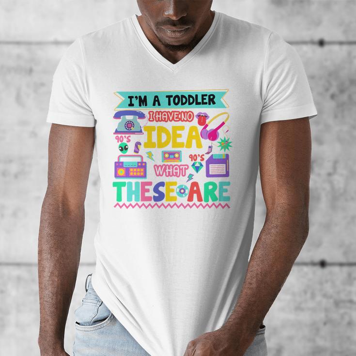 I'm A Toddler I Have No Ideas Retro Vintage 90s Nostalgia Premium Tri-Blend Men's V-Neck T-Shirt