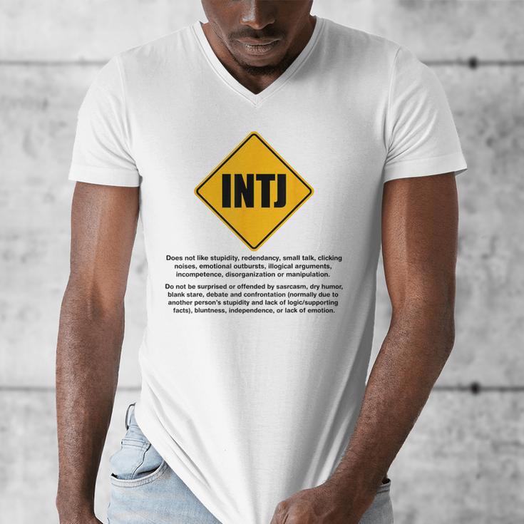 INTJ Warnings Architect Personality Type Introvert Men's V-Neck T-Shirt INTJ Warnings Architect Personality Type Introvert Men's V-Neck T-Shirt