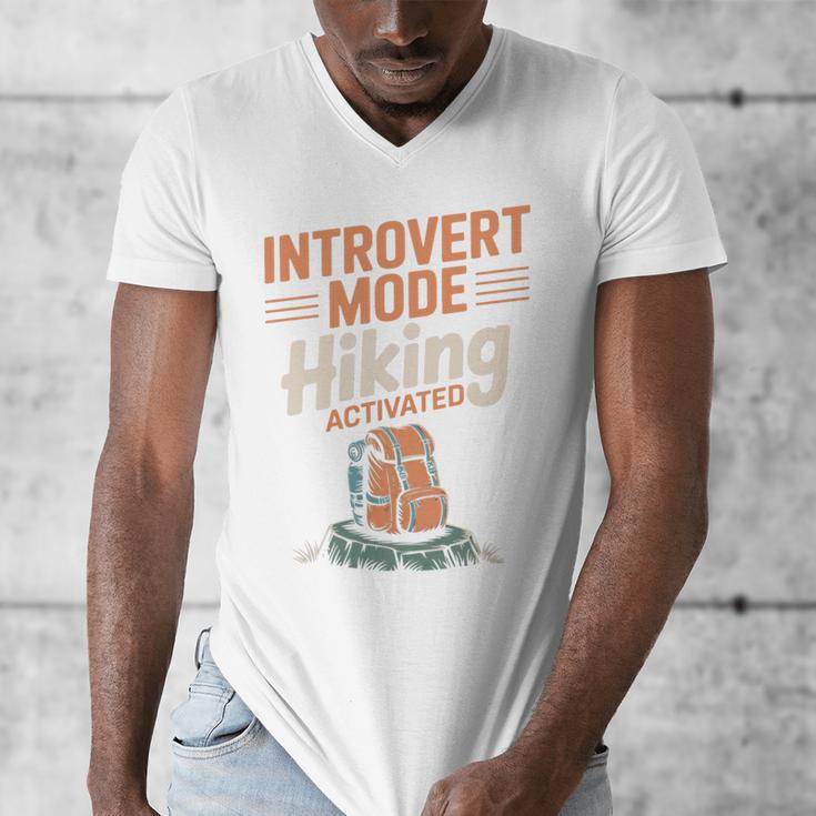 Introvert Mode Hiking Activated Hiker Men's V-Neck T-Shirt Introvert Mode Hiking Activated Hiker Men's V-Neck T-Shirt