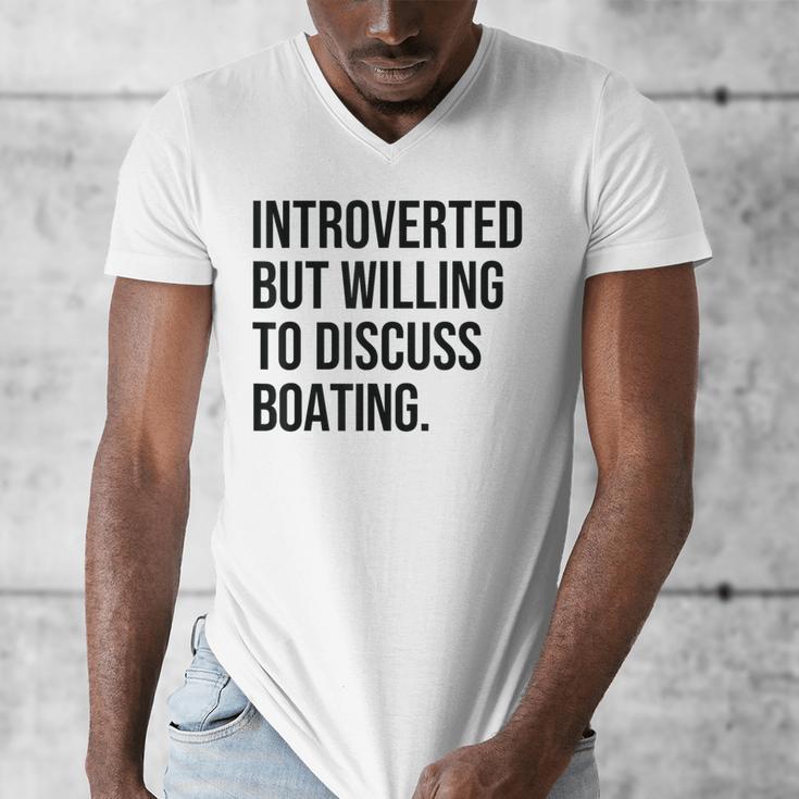 Introverted Boater Boating Introvert Men's V-Neck T-Shirt