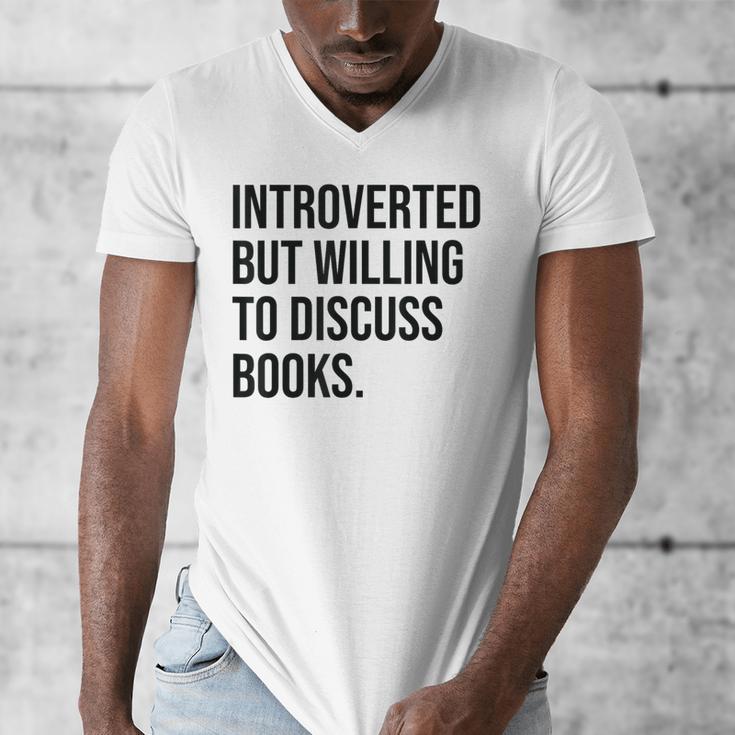 Introverted Bookworm Books Introvert Men's V-Neck T-Shirt Introverted Bookworm Books Introvert Men's V-Neck T-Shirt