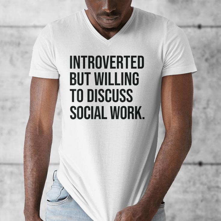 Introverted Caseworker Social Work Introvert Men's V-Neck T-Shirt Introverted Caseworker Social Work Introvert Men's V-Neck T-Shirt