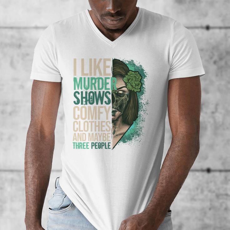 Introverted Murder Shows True Crime Lovers Introvert Men's V-Neck T-Shirt