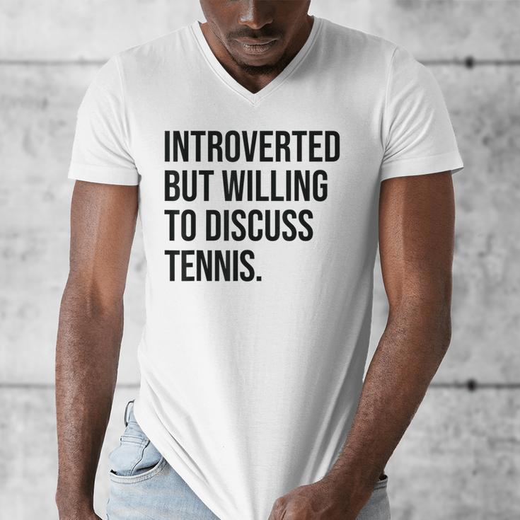 Introverted Tennis Player Tennis Introvert Men's V-Neck T-Shirt Introverted Tennis Player Tennis Introvert Men's V-Neck T-Shirt