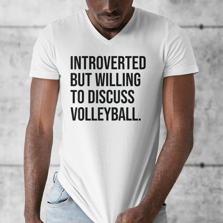 Introverted Volleyball Player Volleyball Introvert Men's V-Neck T-Shirt Introverted Volleyball Player Volleyball Introvert Men's V-Neck T-Shirt