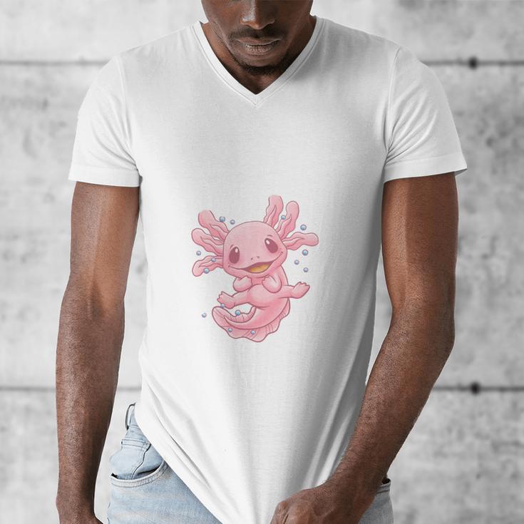 Introverted But Willing To Discuss Axolotl Salamander Men's V-Neck T-Shirt Introverted But Willing To Discuss Axolotl Salamander Men's V-Neck T-Shirt