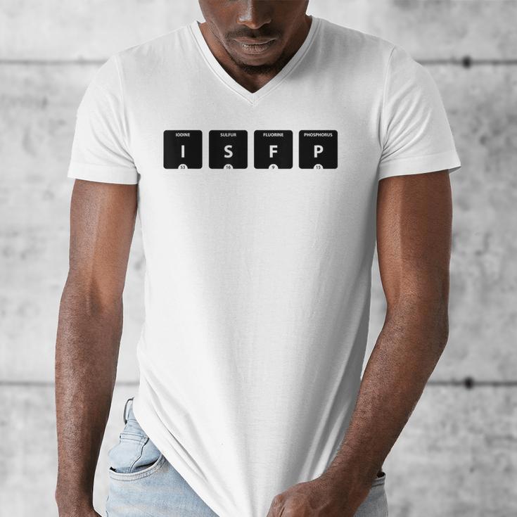 ISFP Adventurer Personality Type Periodic Table Introvert Men's V-Neck T-Shirt ISFP Adventurer Personality Type Periodic Table Introvert Men's V-Neck T-Shirt
