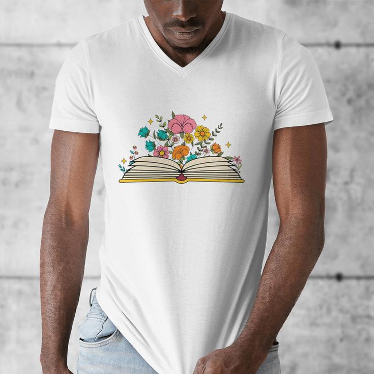 Its a Good Day To Read a Book Librarian Books Reading Floral Men's V-Neck T-Shirt