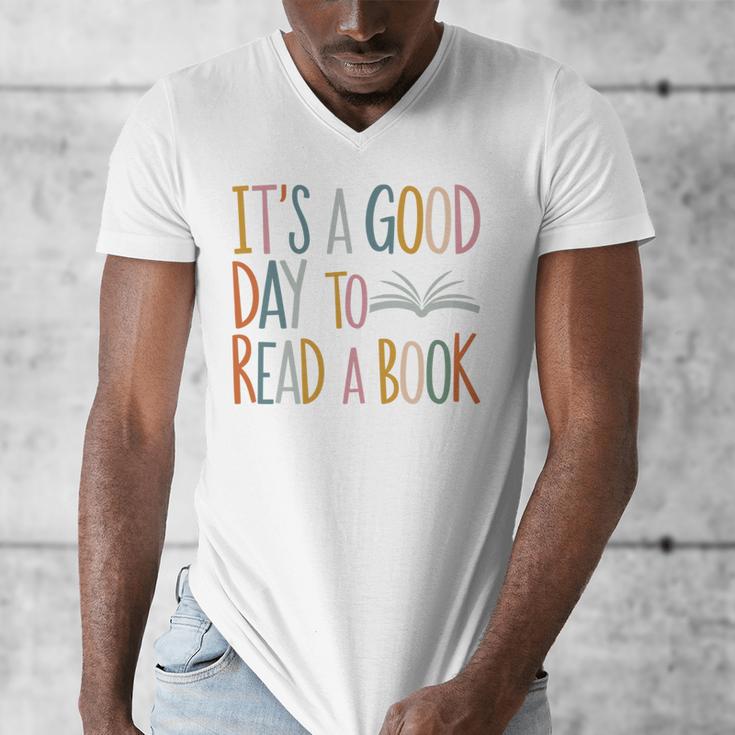 It’s a Good Day To Read a Book Lovers Library Reading Women Men's V-Neck T-Shirt