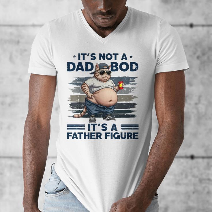 It's Not A Dad Bod It's Father Figure Fat Cat Vintage Men's V-Neck T-Shirt
