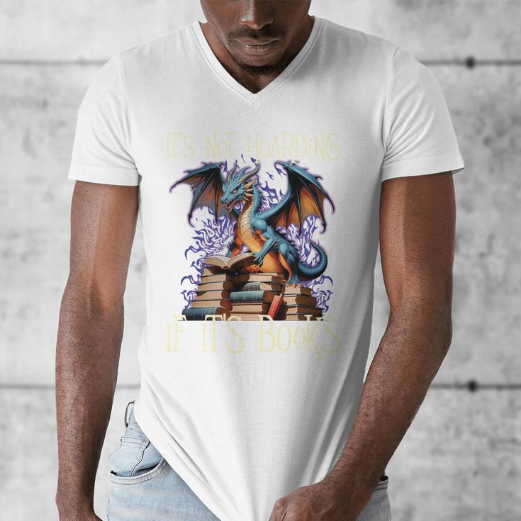 It's Not Hoarding If It's Books Reading Bookworm Reader Men's V-Neck T-Shirt