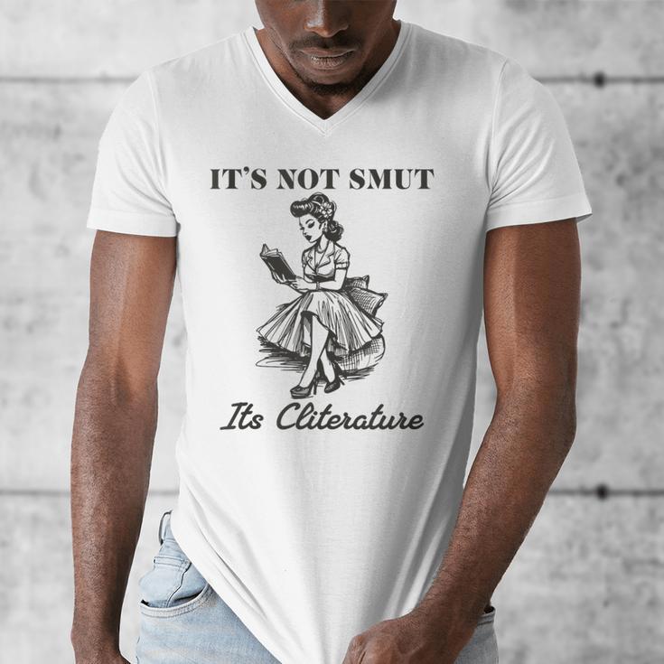 It's Not Smut It's Literature Smut Book Reader Men's V-Neck T-Shirt