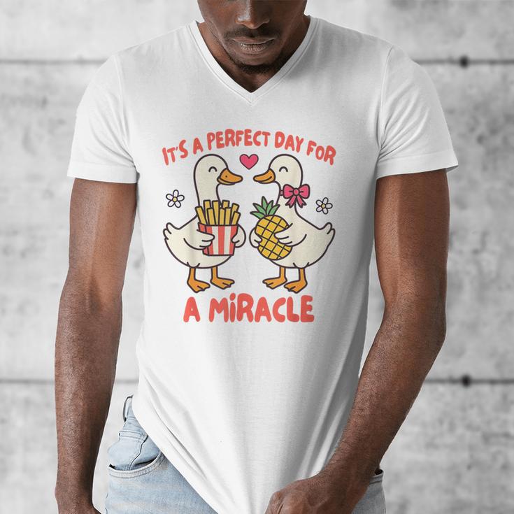 IVF Mom Dad Embryo Transfer Day It's A Day For A Miracle Men's V-Neck T-Shirt