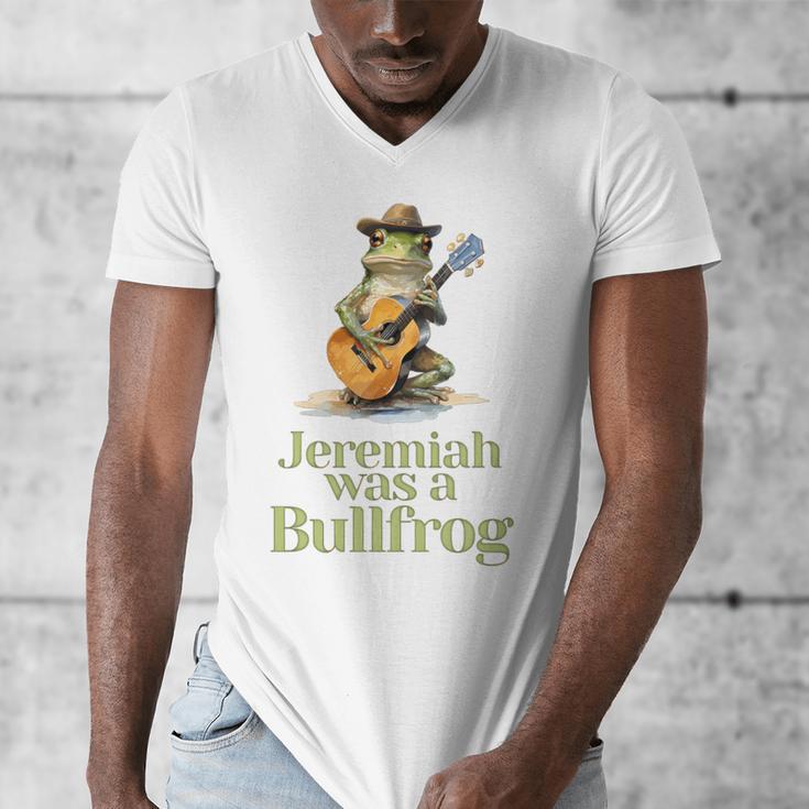 Jeremiah Was A Bullfrog A Classic Rock Nostalgia Trip Premium Tri-Blend Men's V-Neck T-Shirt
