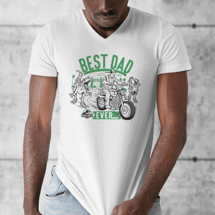 Jurassic World Best Dad Ever Men's V-Neck T-Shirt