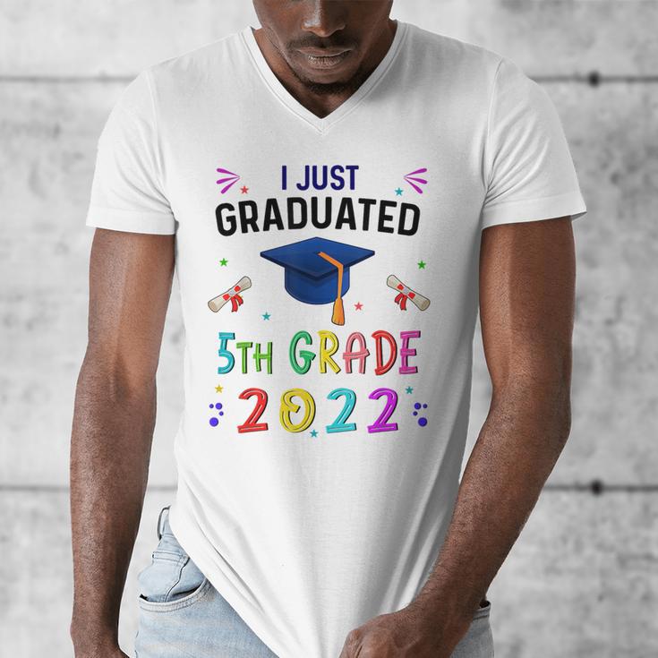 I Just Graduated 5th Grade Graduation Class 2022 Graduate Men's V-Neck T-Shirt