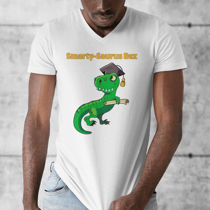 Kids Cute Graduation Dinosaur Smarty Saurus Kinder VPK Pre-k Grad Men's V-Neck T-Shirt