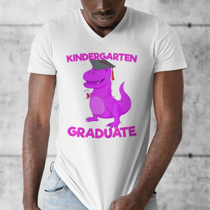 Kids Kindergarten Graduation Idea For Girls Dinosaur Men's V-Neck T-Shirt