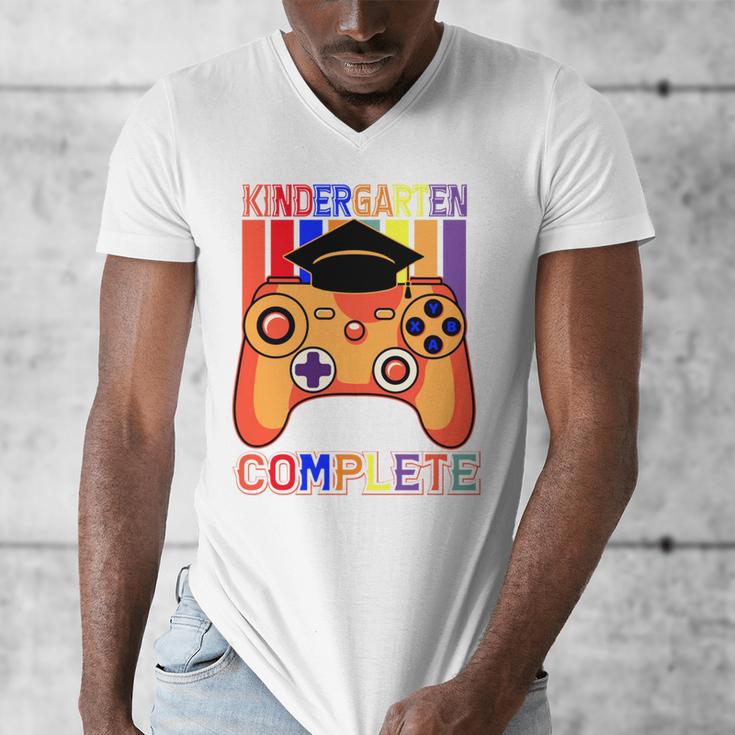 Kindergarten Graduation Level Complete Gamer Graduation Kids Men's V-Neck T-Shirt