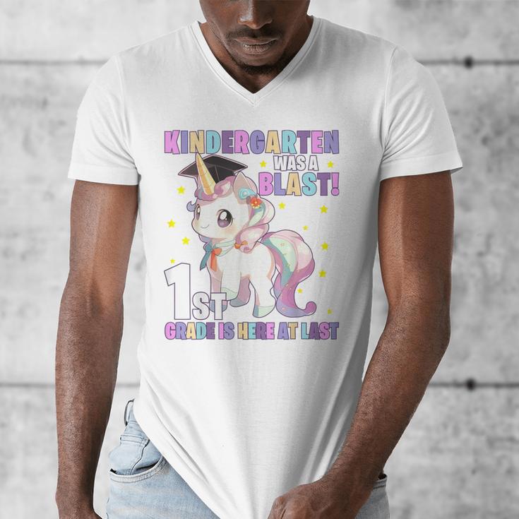 Kindergarten Graduation Unicorn Kindergarten Graduate Girls Men's V-Neck T-Shirt