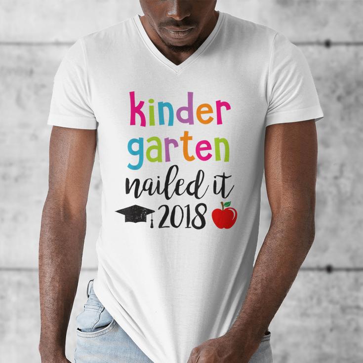 Kindergarten Nailed It 2018 Class Graduation T-Shirt Men's V-Neck T-Shirt