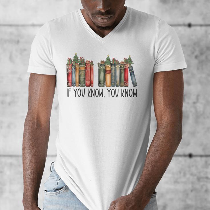 If You Know You Know 6 7 Reading Books Christmas Men's V-Neck T-Shirt