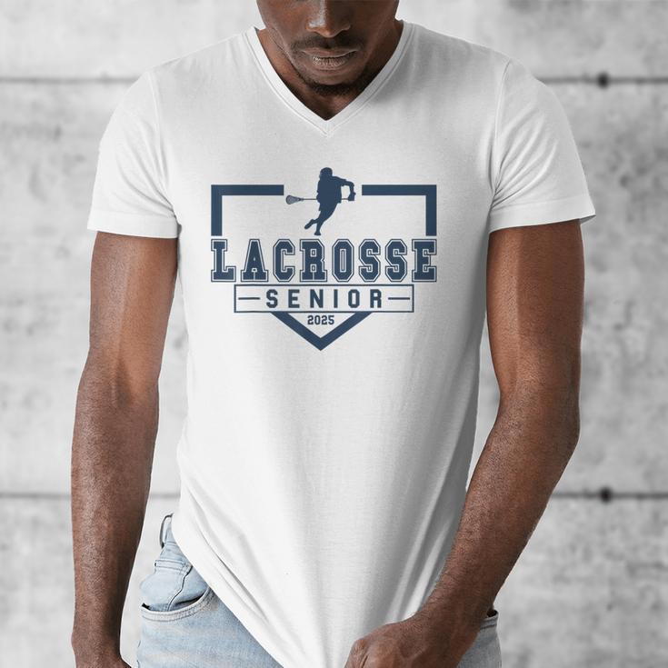 Lacrosse Senior Night Lacrosse Senior 2025 Graduation 33 Men's V-Neck T-Shirt