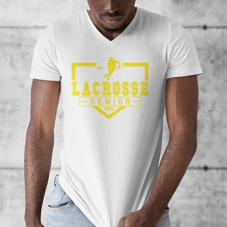 Lacrosse Senior Night Lacrosse Senior 2026 Graduation 20 Men's V-Neck T-Shirt