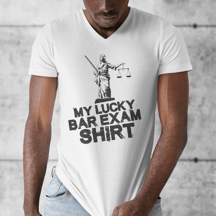 Law School Graduation My Lucky Bar Exam Shirt Lawyer Men's V-Neck T-Shirt